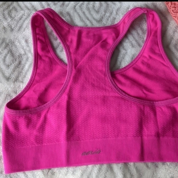 AERIE neon pink sport workout bra size Small c056 - Picture 3 of 4